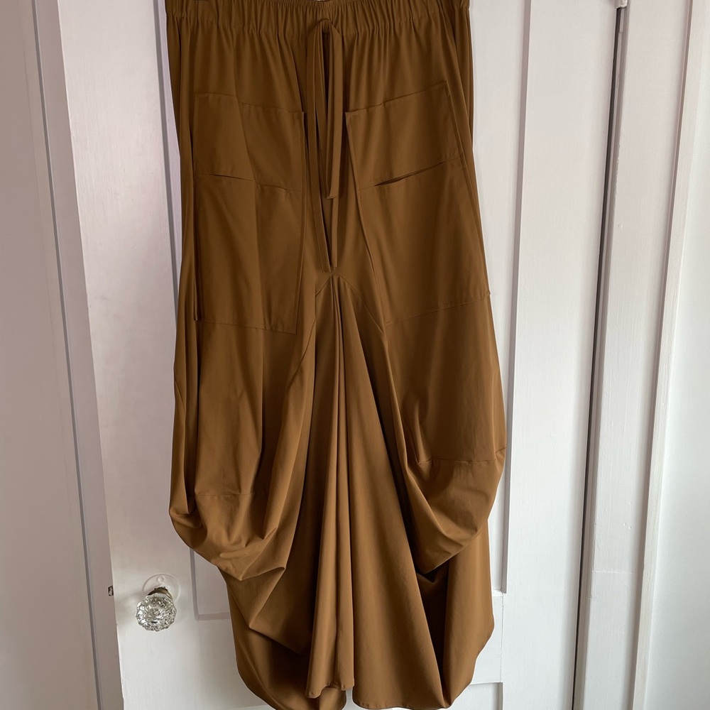 Ruti Tan Skirt with Tie Detail